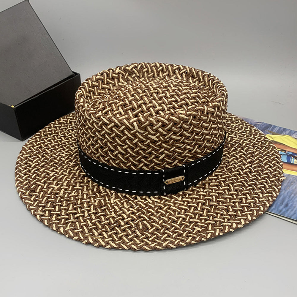 Adjustable Paper Braided Hat Trendsi