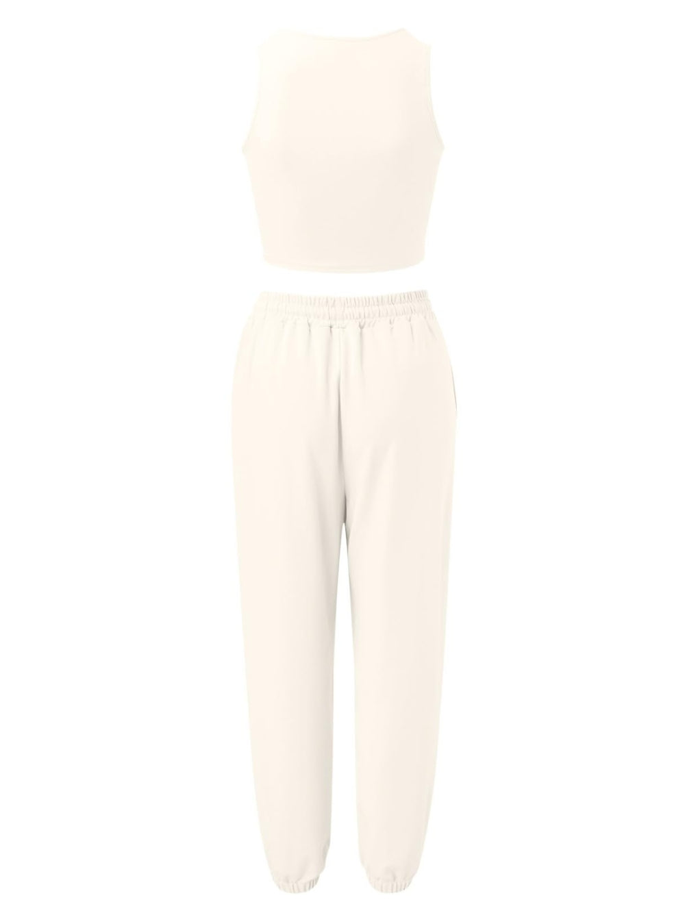 Wide Strap Top and Drawstring Joggers Set Trendsi