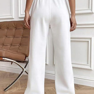 Drawstring Wide Leg Pants with Pockets Trendsi