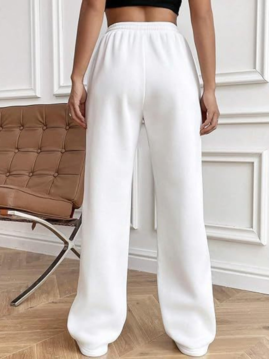 Drawstring Wide Leg Pants with Pockets Trendsi