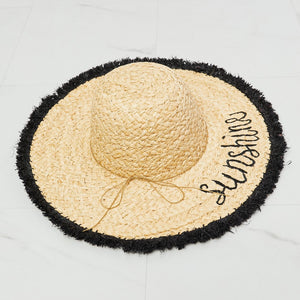 Fame Sunshine Straw Fringe Hat Trendsi