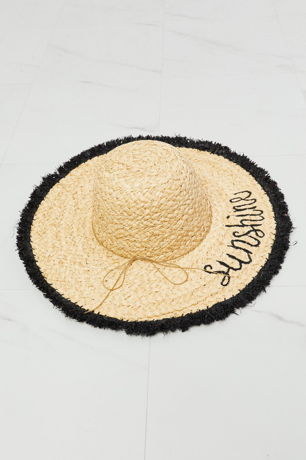 Fame Sunshine Straw Fringe Hat Trendsi