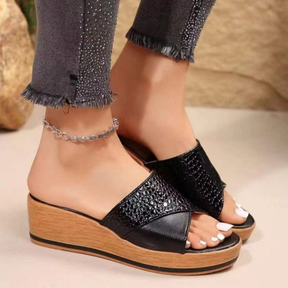 PU Leather Open Toe Sandals Trendsi