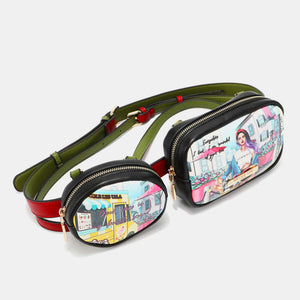 Nicole Lee USA Double Pouch Fanny Pack Trendsi