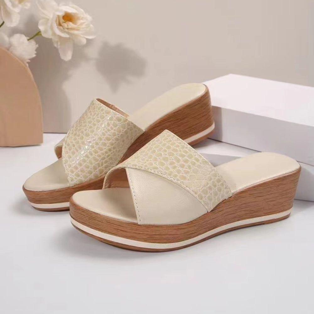 PU Leather Open Toe Sandals Trendsi