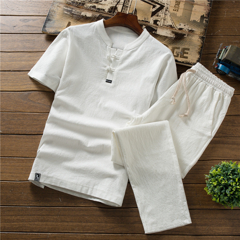 T-shirt Casual Trousers Two-piece Suit For Men My Store