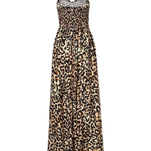 Leopard Sweetheart Neck Cami Dress Trendsi