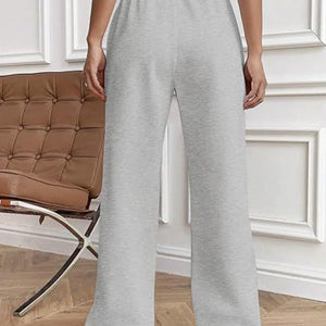 Drawstring Wide Leg Pants with Pockets Trendsi