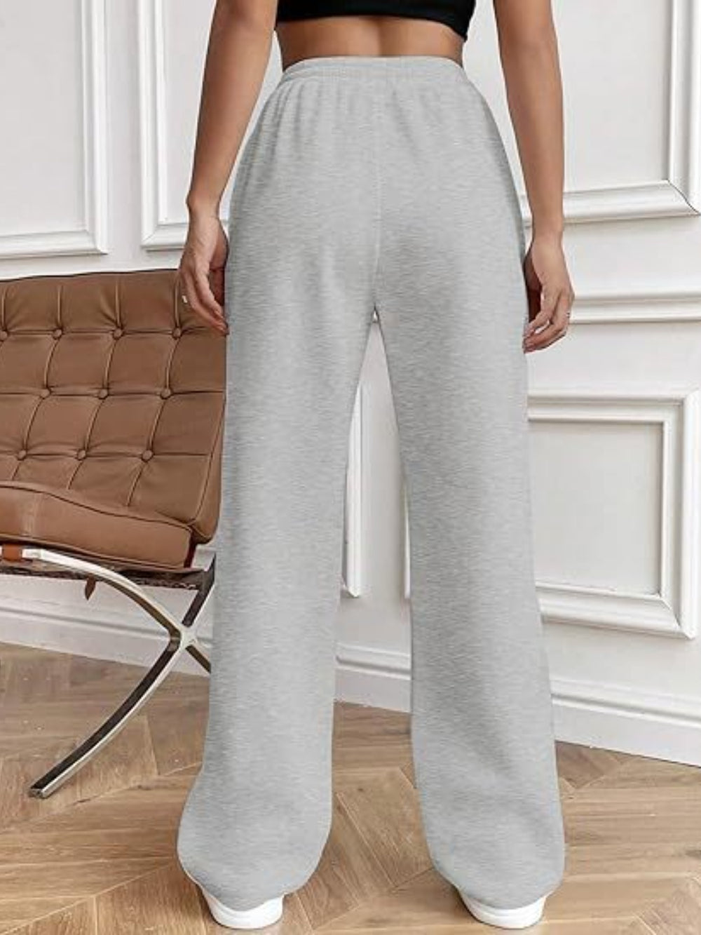 Drawstring Wide Leg Pants with Pockets Trendsi