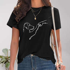 Dog Graphic Round Neck T-Shirt Trendsi