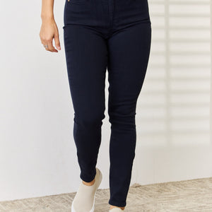 Judy Blue Full Size Garment Dyed Tummy Control Skinny Jeans Trendsi