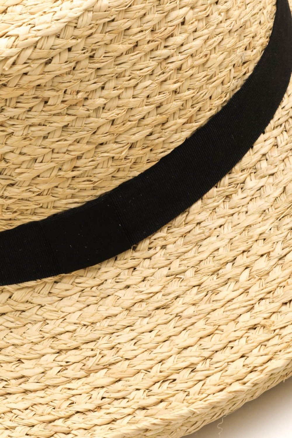 Fame Wide Brim Straw Weave Hat Trendsi