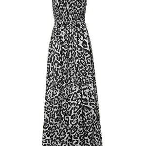 Leopard Sweetheart Neck Cami Dress Trendsi