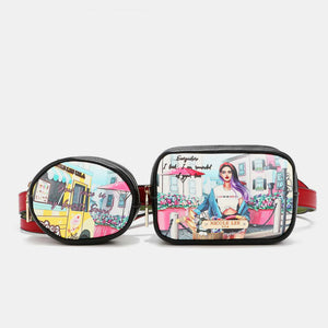 Nicole Lee USA Double Pouch Fanny Pack Trendsi